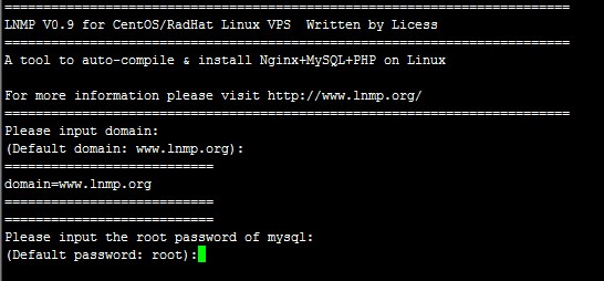 lnmp-install-input-mysql-root-password